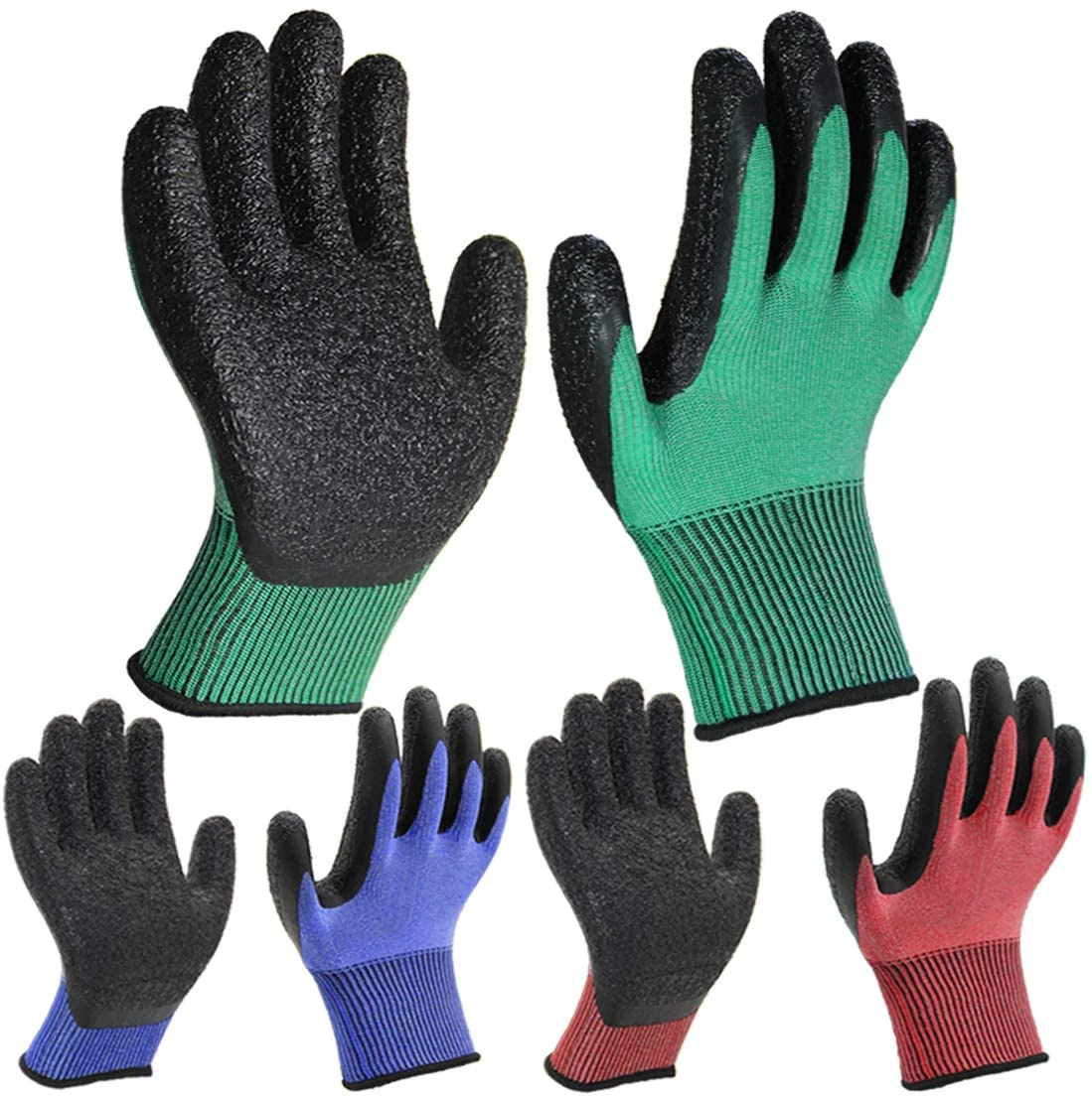 PROGANDA 3 Pairs Gardening Gloves - Ultra-Grip, Non-Slip, Durable Safety Gloves with Colorful Design