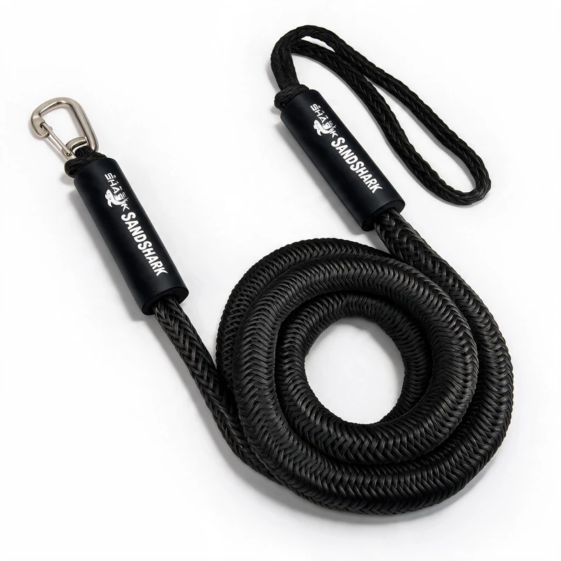 SandShark 2.1-4.3m Elastic Boat Anchor Line Shock Absorbing Anchors Dock Anchor with Stainless Steel Clip Designed for SandShark Anchor.