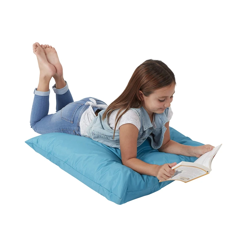 ECR4Kids 27” Jumbo Floor Pillow for Kids and Adults, Classroom Pillows for Reading, Flexible Learning, Reading Nooks, Playrooms, Indoor and Outdoor Throw Pillows, Seafoam