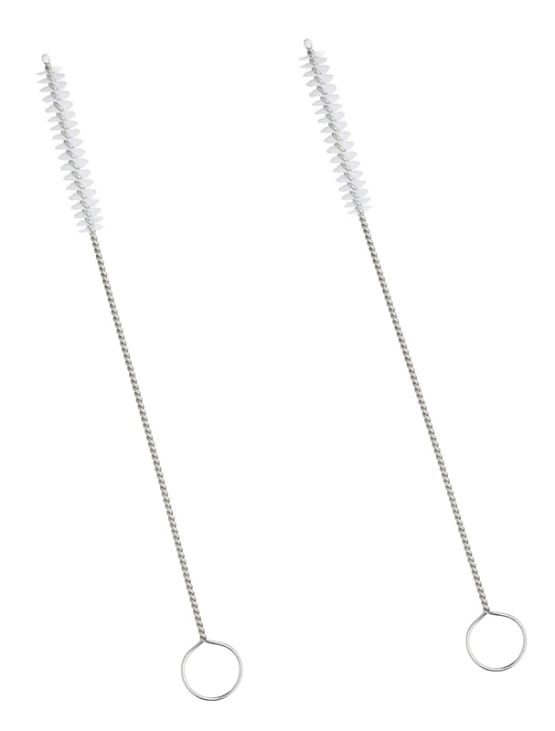 REQUISITE NEEDS 2 x KitchenCraft Small Bottle Brush/Straw Cleaning Brush, Wire/Nylon,