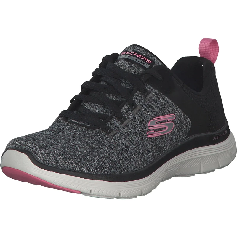 Skechers Flex Appeal 4.0 Brilliant V Ladies Training Shoes, Shoe Size- 5 UK Black Pink