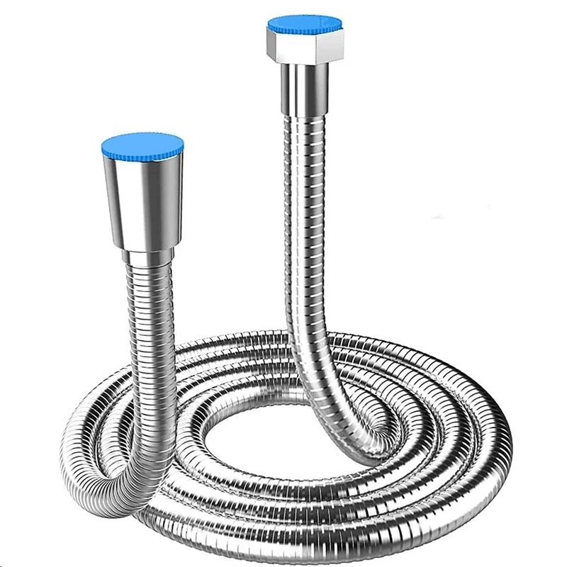 2m Extra Long Shower Hose, Leak-Proof Flexible Design, High Pressure Resistant with Heavy-Duty Stainless Steel and Brass Fittings, Universal Bath, Shower Replacement (Anti-Kink, Easy Installation)