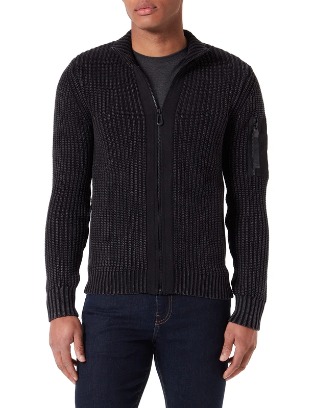 REPLAY Men's UK8007.000.G22454G Pullover Sweater, 098 Black, XL