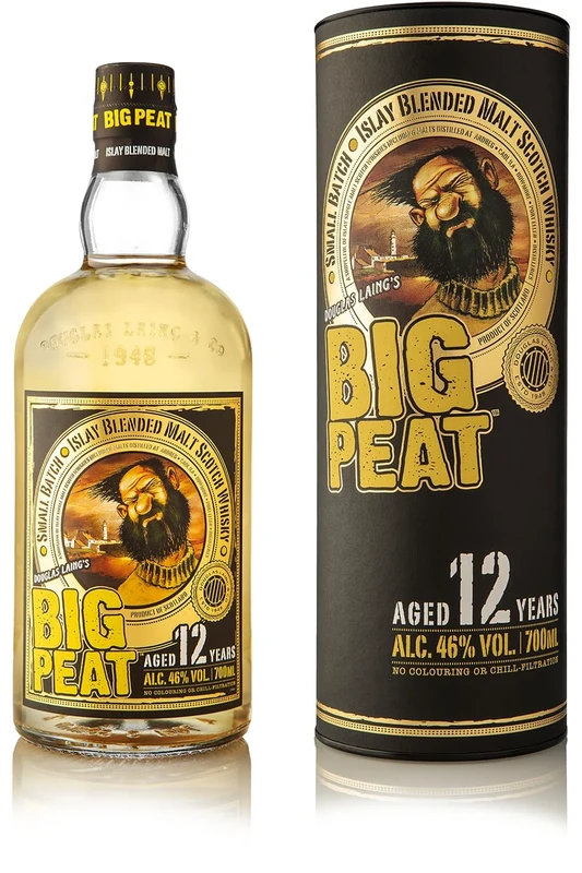 Douglas Laing BIG PEAT 12 Years Old Islay Blended Malt Scotch Whisky in Gift Box 46% 70cl