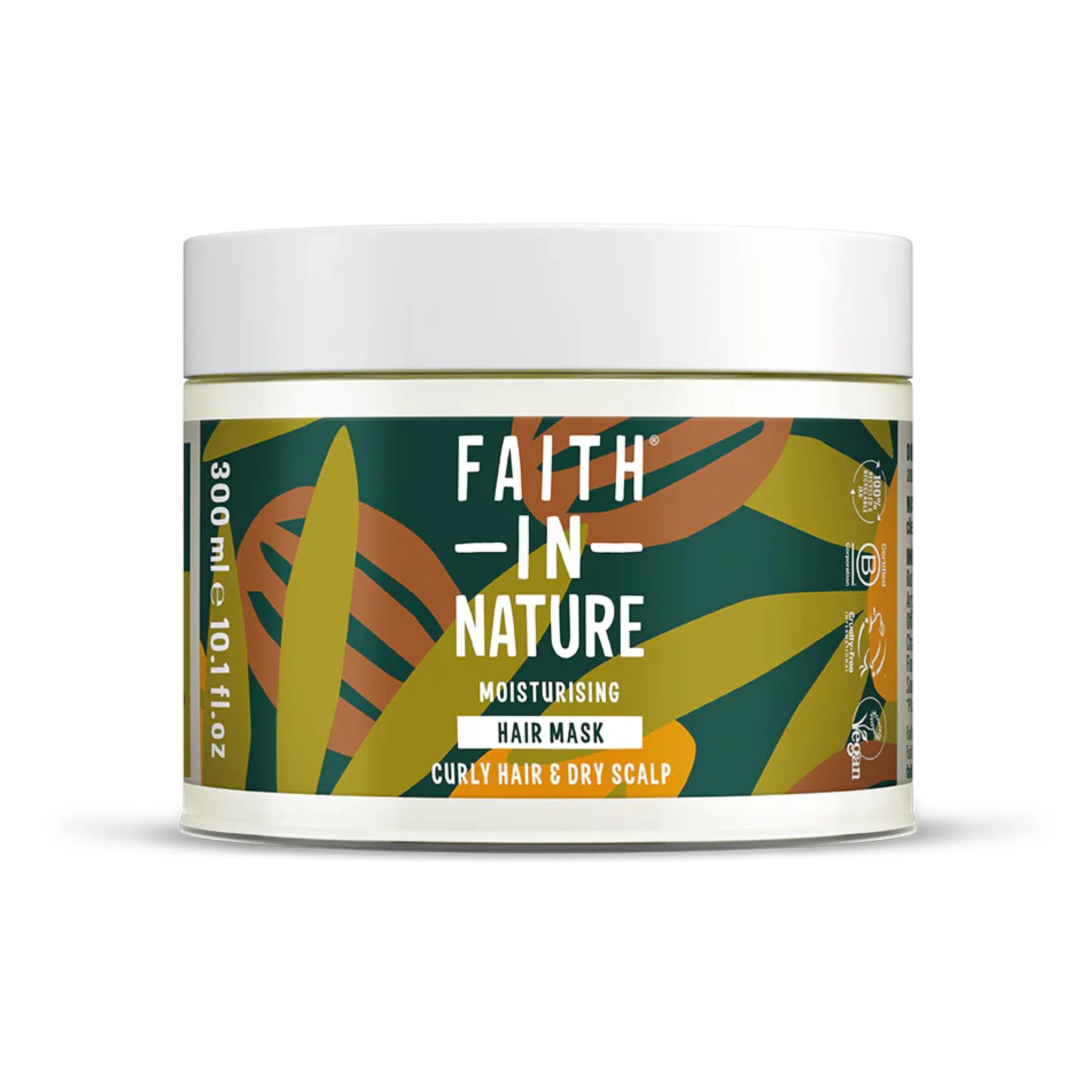 Faith In Nature Organic Shea & Argan Hair Mask, Moisturising for Curly Hair & Dry Scalp, Vegan & Cruelty Free, No SLS, Silicones or Parabens, 300ml (Packing May Vary)