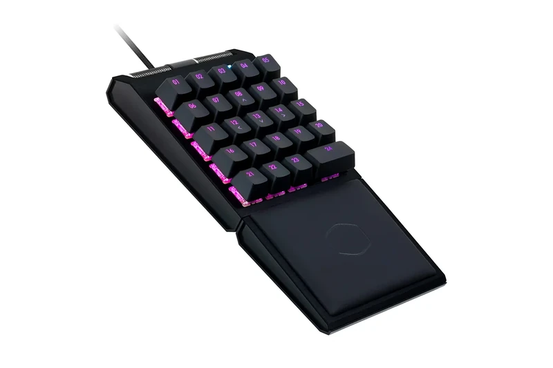 Cooler Master USB ControlPad - Cherry MX Red 24-Key AIMPAD Pressure-Sensitive Keypad with RGB Illumination, Programmable Profiles/Macros, Dedicated Precision Wheels, Magnetic PU Leather Wrist Rest