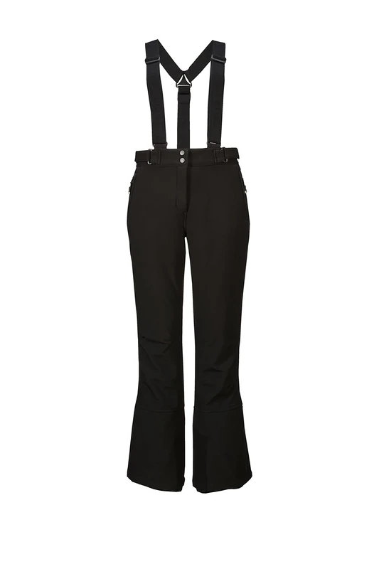 Killtec Women's Thônes Wmn Sftshll Pnts Ski Trousers Softshell Trousers with Edge Protection Snow Guard and Removable Trunk, Black, EU 40