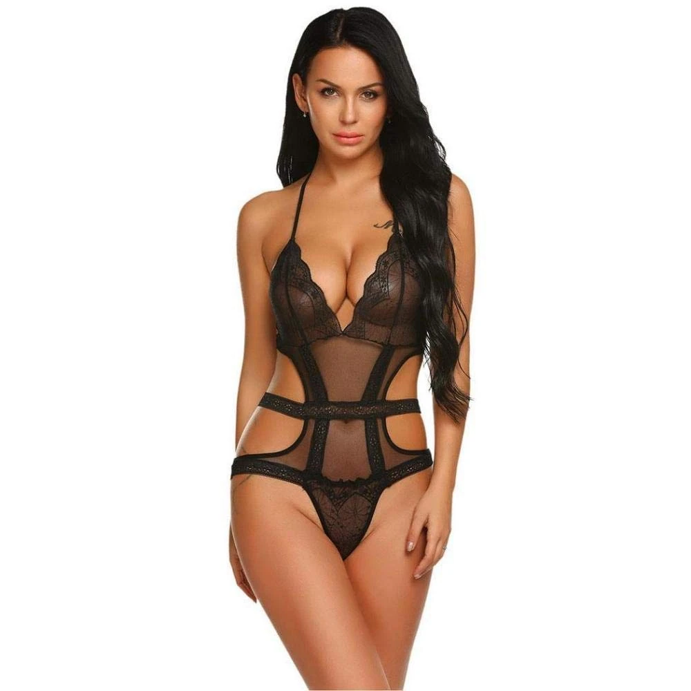 adqw Women's G-Strings Thongs & Tangas Women's Lingerie Sets Sexy Lingerie Women Erotic Plus Size Baby Dolls Dress Women Teddy Babydoll Underwear Sexy Costumes for Women-Black_XL