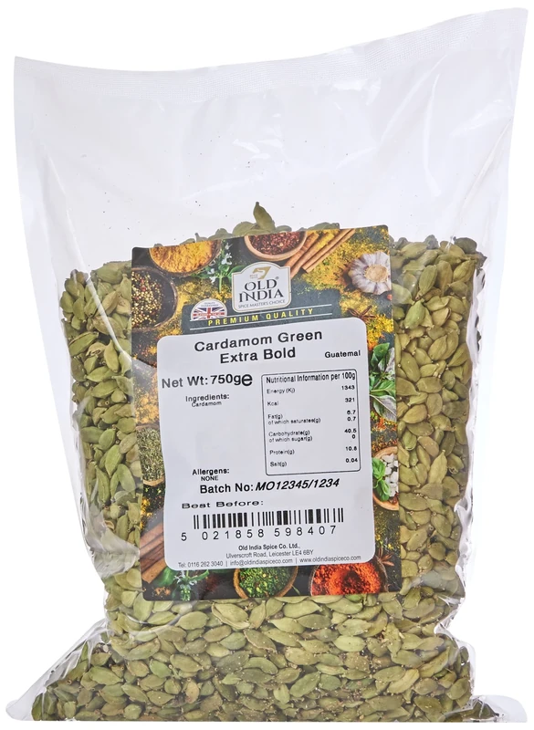 Old India Cardamom Green Extra Bold 750g