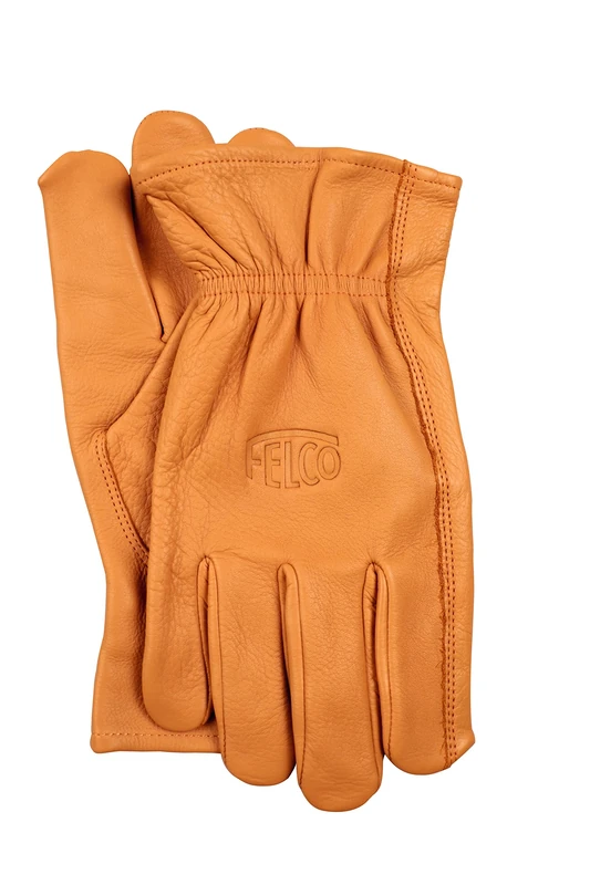 FELCO Full Premium Leather Glove Model 703 Medium Premium Full Leather Glove Close Comfortable Fit Gardening Pruning Horticultural Snipping Florestry Foristry, Tan