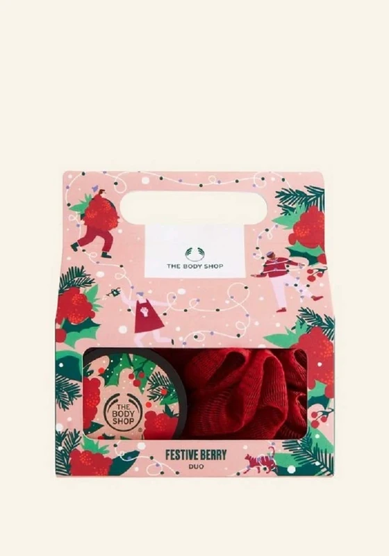 The Body Shop - 3 PC Mini Festive Berry Set Body Butter Scrub Bath lily TRAVEL