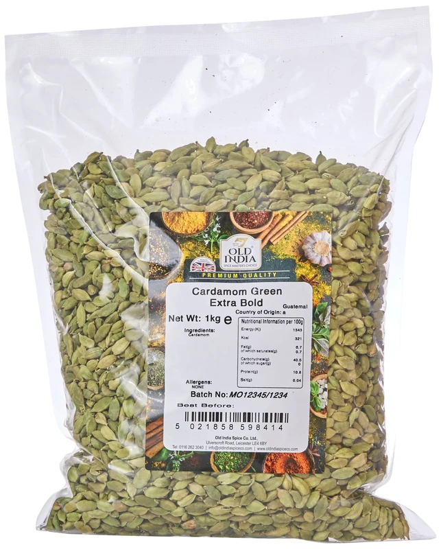 Old India Cardamom Green Extra Bold 1kg