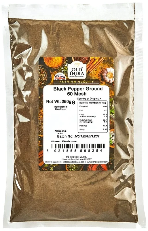 Old India Black Pepper Ground 60 Mesh 250g
