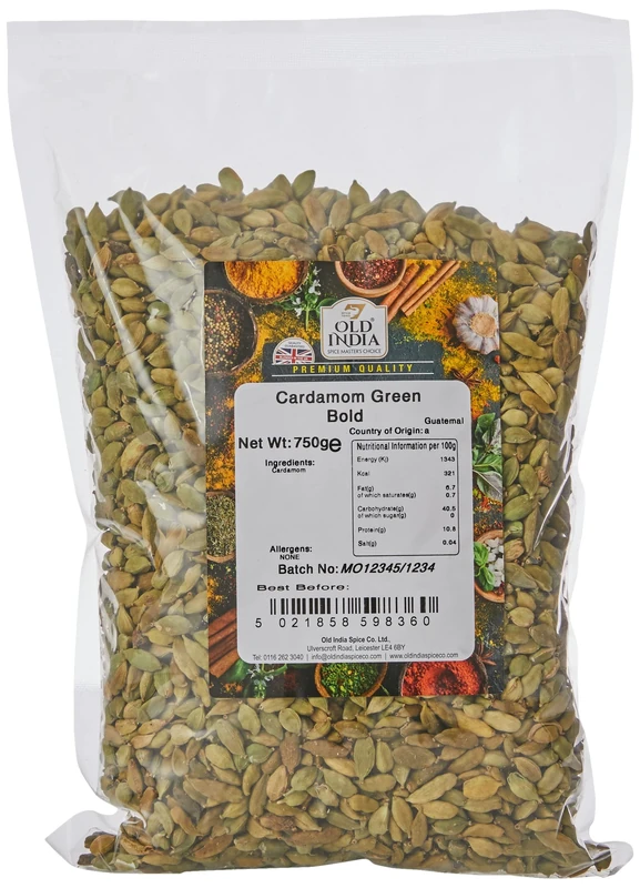 Old India Cardamom Green Bold 750g