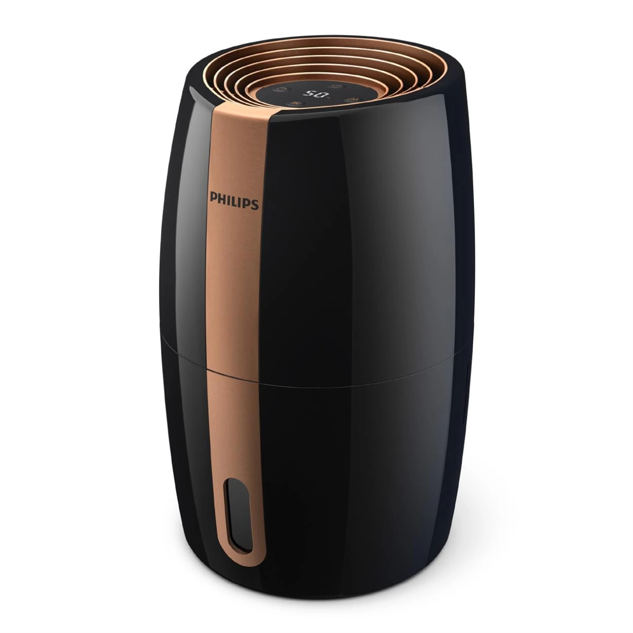 Philips Humidifier 2000 Series - Natural and Hygienic Humidification by Nano-Large Water Molecules, Black/Copper (HU2718/10)