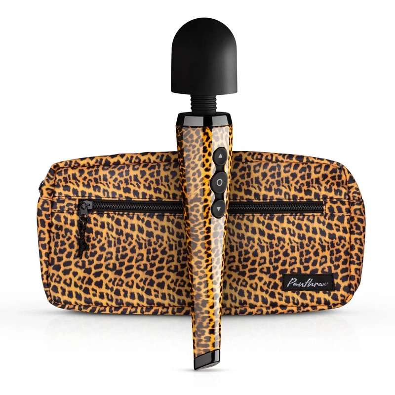Panthra Wand Massager Shake -Therapeutic Massager to Massage the Whole Body – for an Intense and Relaxing Massage – Massager Incl. Matching Handbag - Leopard Print Massager - Image 1