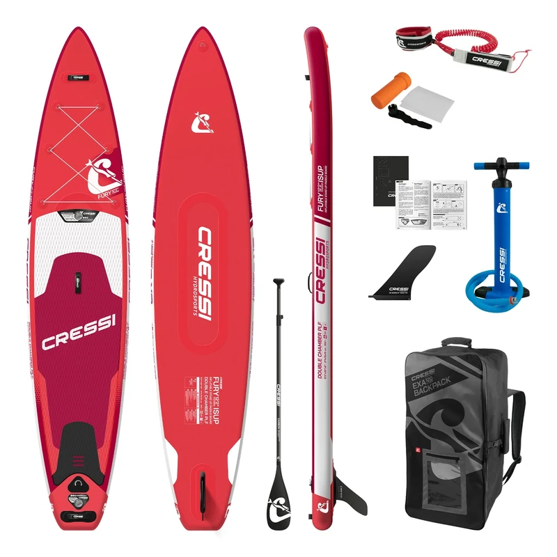 Cressi Isup Complet Set - Inflatable Stand Up Paddle Board Set Complete with All Necessary Accessories for Use and Transport, Unisex Adult