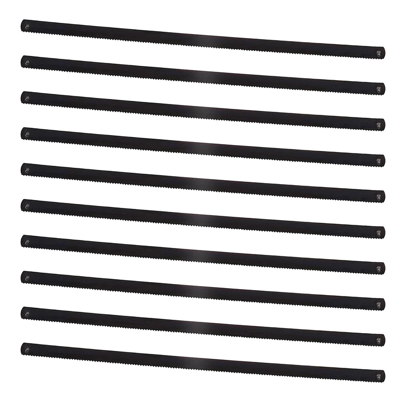 HAUTMEC 150mm (6") Professional Bi-Metal Mini Hacksaw Blades, 24TPI High Speed Steel Teeth, Junior Hacksaw Replacement Blades for Wood, Plastic, PVC & Metal, 10-Pack – HT0150