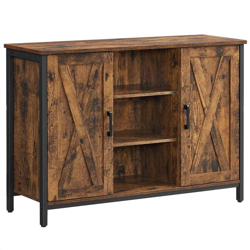 VASAGLE Buffet Table Sideboard with Barn Doors - LSC098B01