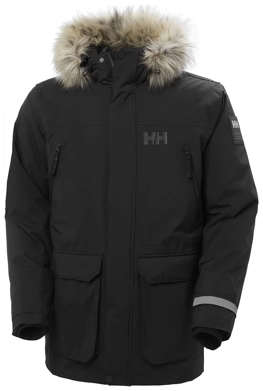 Helly Hansen Men's Reine Parka, Black, XL