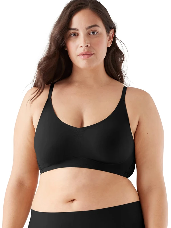 True & Co Women's True Body Lift Triangle Adjustable Strap Bra, Black Mesh, (Small) 32-34A/D