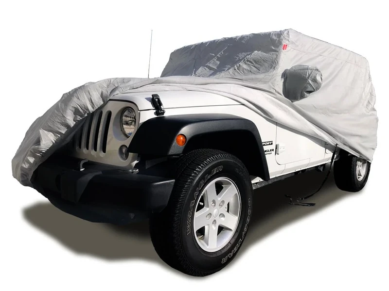 CarsCover Custom Fits for 2004-2023 Jeep Wrangler Unlimited JK JL 4 Door Sport/Sahara/Rubicon SUV Wagon Car Cover Heavy Duty All Weather Ultrashield Covers