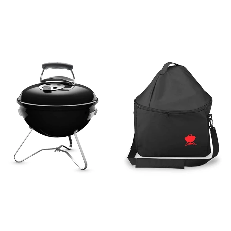 Weber Smokey Joe Original Portable Charcoal BBQ + Premium Carry Bag, Fits Smokey Joe, Black, 39.4 x 33.5 x 5.6 cm