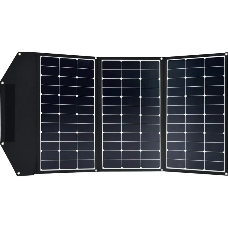 Offgridtec® FSP-2 195W ultra foldable solar panel, no charge controller, with built-in stand. For camping, travel, boat, caravan