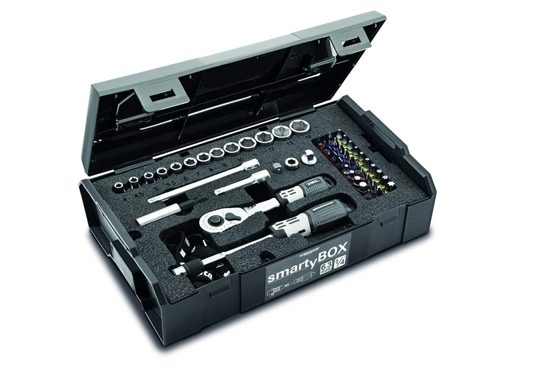 Matador Socket Spanner Set & Bit Set | Ratchet Box 1/4 Inch with Ratchet | l Boxx Mini | 52-Piece Tool Set | smartyBox S0 | Matador Tool No. 81452110