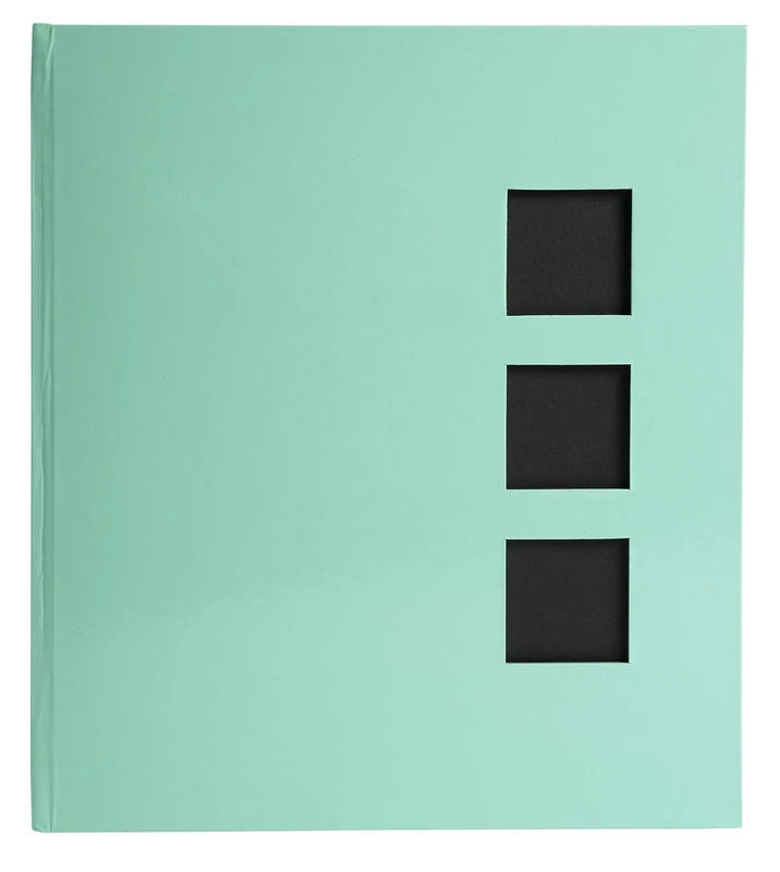 Exacompta - Ref 16663E - Aquarel Collection - Photo Album - 29 x 32cm, 60 Black Pages, Holds up to 300 Photos, Comes in a Clear Plastic Box - Pastel Green