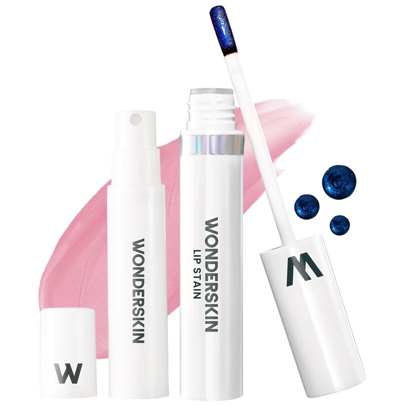 Wonderskin Wonder Blading All Day Lip Stain Peel Off Masque and Reveal Kit - Long Lasting, Waterproof Pink Lip Tint, Transfer Proof Natural Makeup Stain Kit (Beautiful)