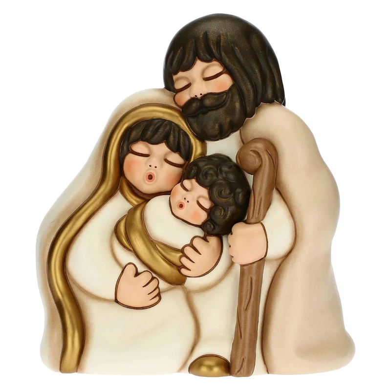 THUN - Holy Family Ornament - Christmas Home Decorations - Maxi Size - Ceramic - 26,6 x 18 x 30 h cm - Image 1