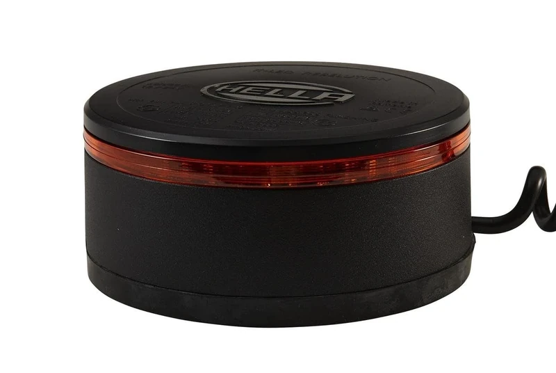 HELLA 2XD 455 255-021 LED-Strobe-type Beacon - K-LED Rebelution - 24/12V - Yellow - mounting/Magnet Mount - Cable: 600mm - Plug: DIN ISO 4165
