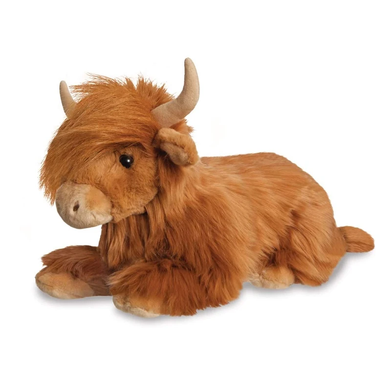 Aurora, 61362, Borealis, Bruce Highland Cow, 16In, Soft Toy, Brown