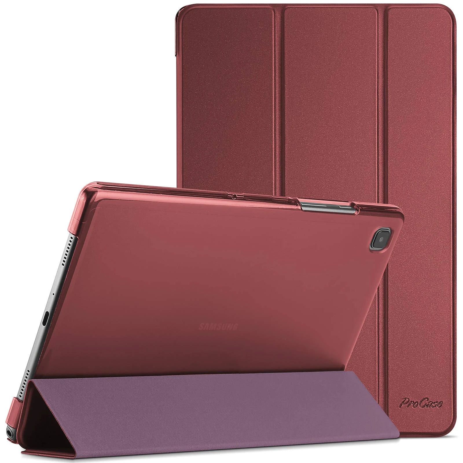 ProCase Cover for Galaxy Tab A7 10.4” Case 2022 2020(SM-T500/ T503/ T505/ T507/T509), Slim Lightweight Protective Hard Cover -Wine