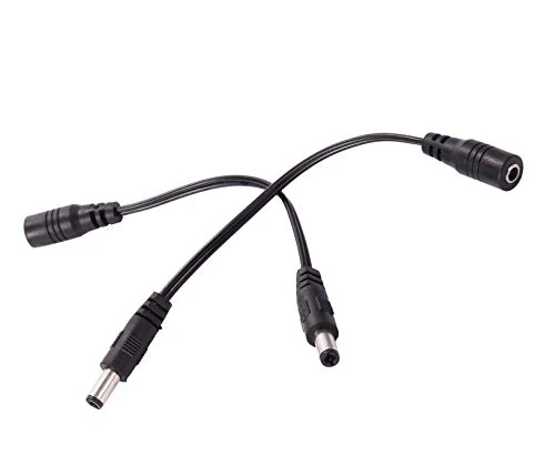 2pcs DC Plug Tips Female Connectors to Male Jack 4.0mm x 1.7mm 4.0x1.7mm Female to 5.5mm x 2.5mm Male AC DC Power Connector Adapter