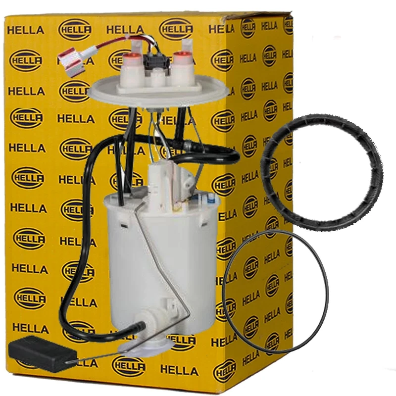 HELLA 8TF 358 146-371 Fuel Feed Unit - Electric - 4-pin connector - with seal/with fastening ring/with fuel sender unit