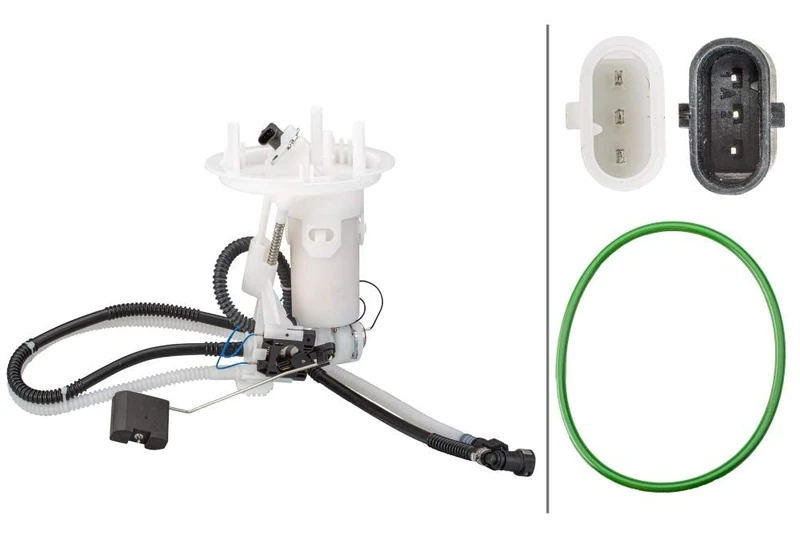 HELLA 8TF 358 146-721 Sender Unit, fuel tank - Electric - 3-pin connector - with seal/with fuel sender unit - with pressure regulator