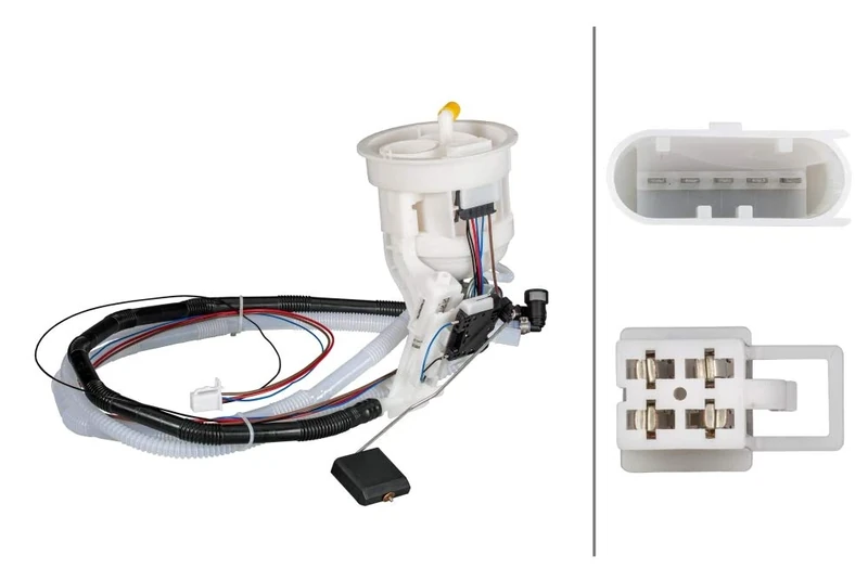 HELLA 8TF 358 146-421 Sender Unit, fuel tank - Electric - 5-pin connector - without gasket / seal/with fuel sender unit - with pressure regulator