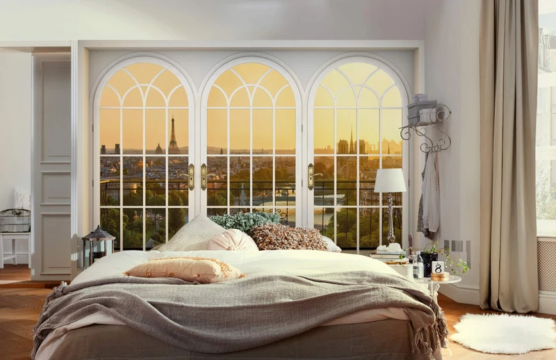 Komar Belle Vue Non-Woven Photo Wallpaper Width 400 x Height 260 cm 8 Panels Width 50 cm