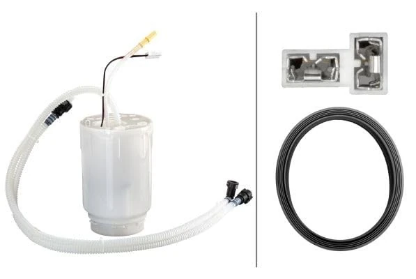 HELLA 8TF 358 106-421 Swirlpot, fuel pump - Electric - 2-pin connector - with seal/without tank sender unit