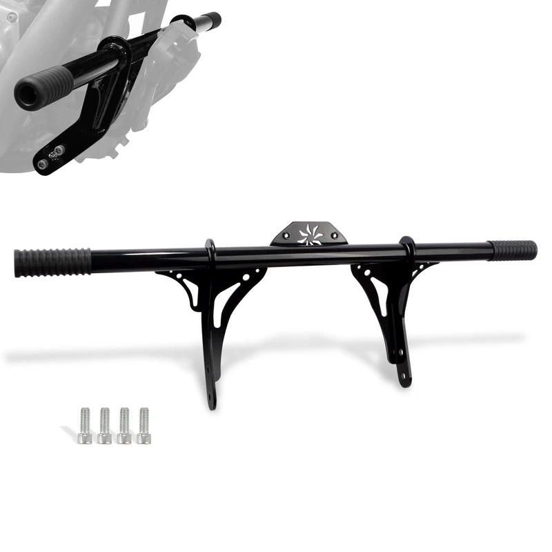 WOWTK Highway Peg Crash Bar/Highway Footpegs Enginge guard for Harley Dyna with mid Control Models 2006-2017, for Street Bob FXDB/I Fat Bob FXDF Low Rider FXDL/I Wide Glide FXDWG/I,Gloss Black