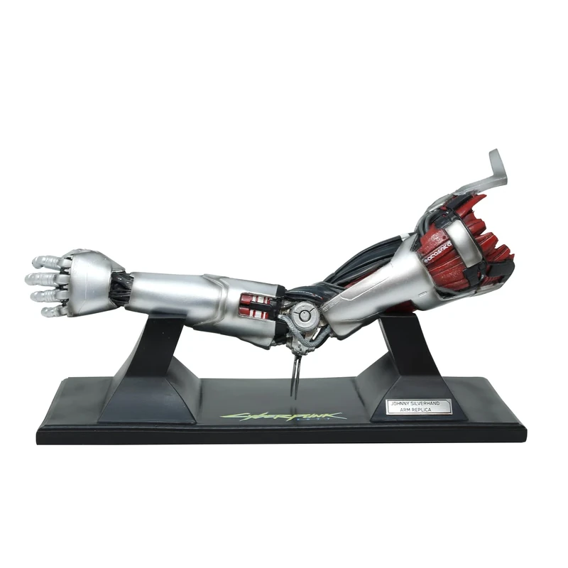 NEAMEDIA THE CHARACTER COMPANY Replica 1/2 Arm Johnny Silverhand Cyberpunk 2077, Official License, Resin Statue, 30cm, Gaming Decoration for Office, Living Room, XBox, PS5 and PC