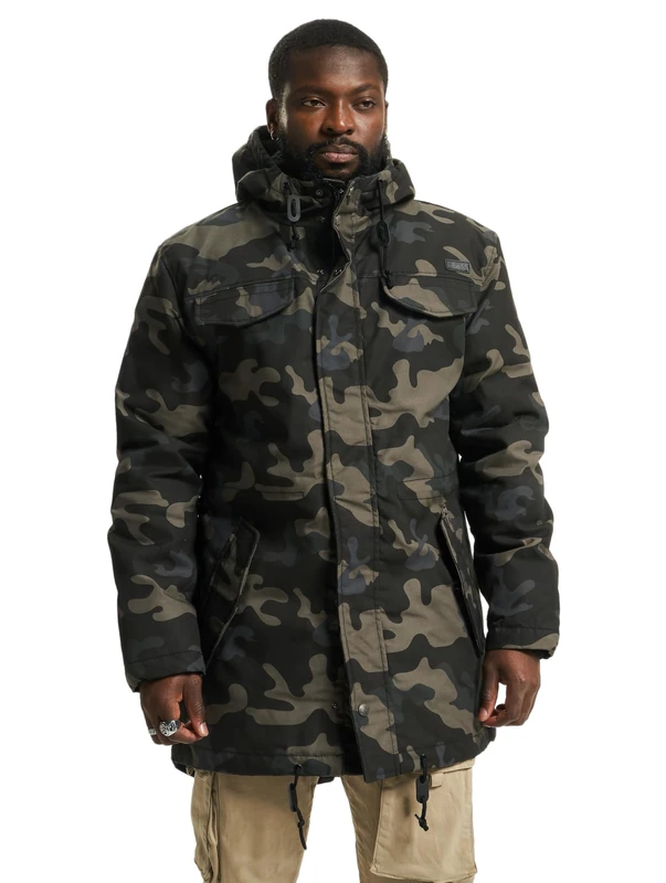 Brandit Marsh Lake Teddyparka, color: darkcamo, size: S