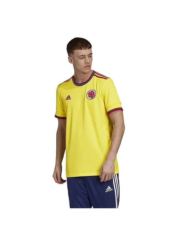 adidas Kurzarm Trikot Kolumbien Replica Spieler-Heim T-Shirt Official 1st Colombian Football Team, Men, Mens, T-Shirt, FT1475, Amabri, XL - Image 1