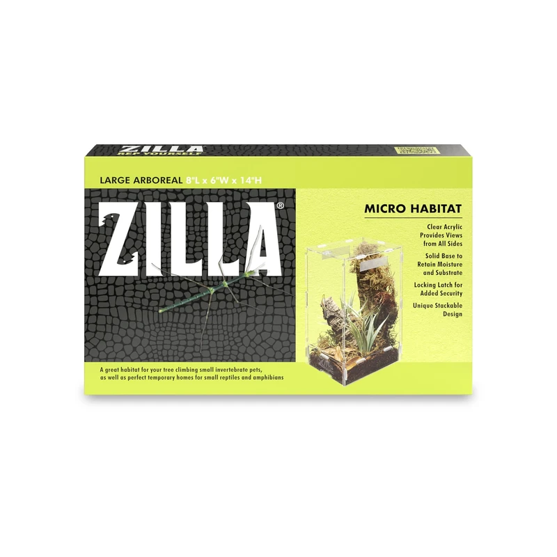 ZILLA Micro Habitat Terrariums with Locking Latch, Arboreal, Large