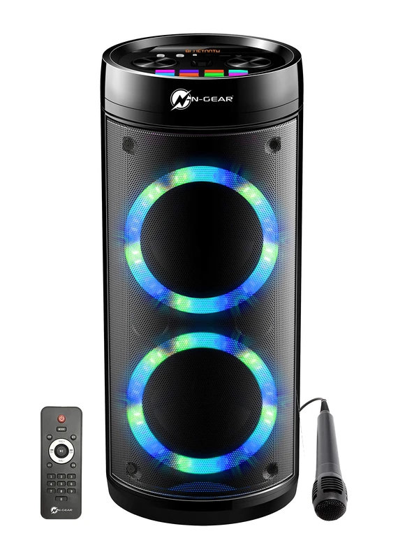 N-Gear Let’s Go Party 26R portable party speaker, 10 W RMS, built-in microphone, rechargeable battery, compact design, clear sound, ideal for travel, outdoor use and small events - Image 1