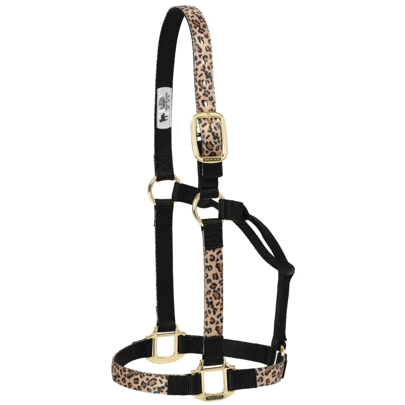 Weaver Leather Non-Adjustable Patterned Nylon Horse Halter, Leopard