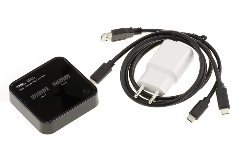 KALEA-INFORMATIQUE Docking USB Dock for 2 SSD M2 NGFF NVMe USB3.2 Gen2 10GB Link Dock with CLONING Function