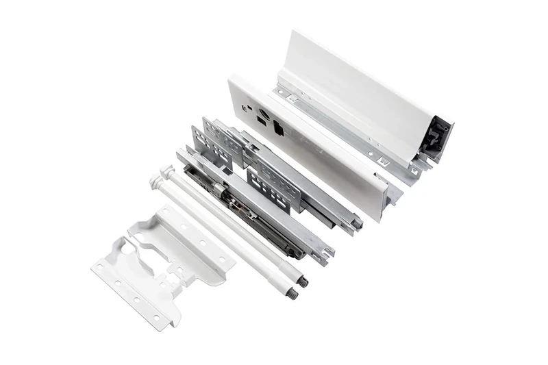 GTV - Modern Box Drawer I L = 550 mm H = 146 mm I White I Quiet Close I Load up to 40 kg I Easy Installation I Synchronisation of The Travel of The Guides I PB-D-KPL550B1